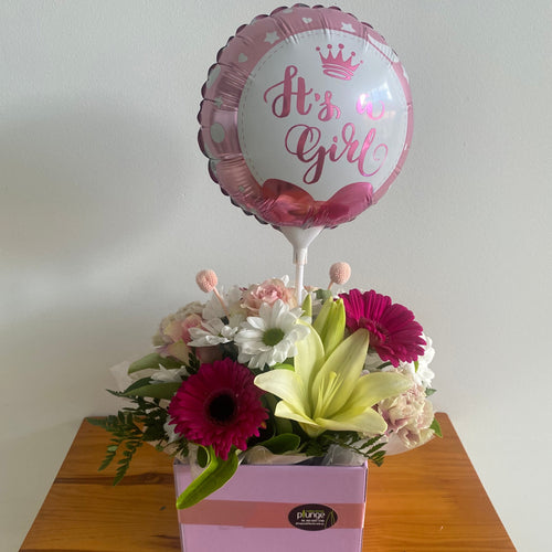 Newborn Baby with Balloon